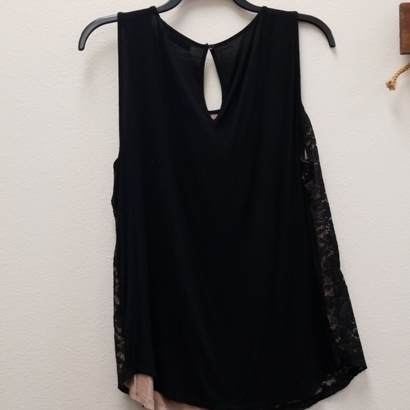 Apt 9 black lacy tank VGUC 1X - Picture 3 of 3